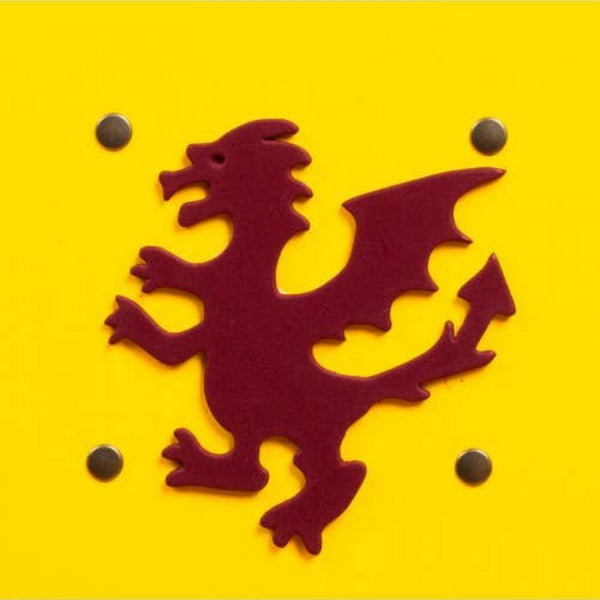 Ridderschild Draak – geel | Kalid Medieval