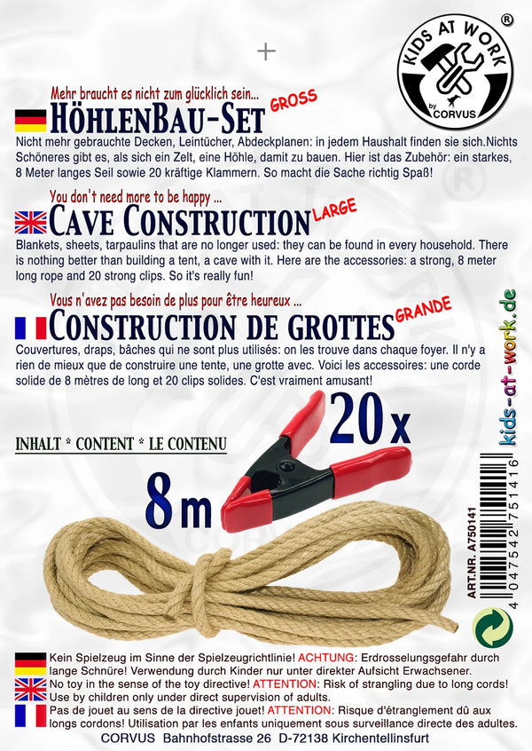 Huttenbouwset XL | Kids at work