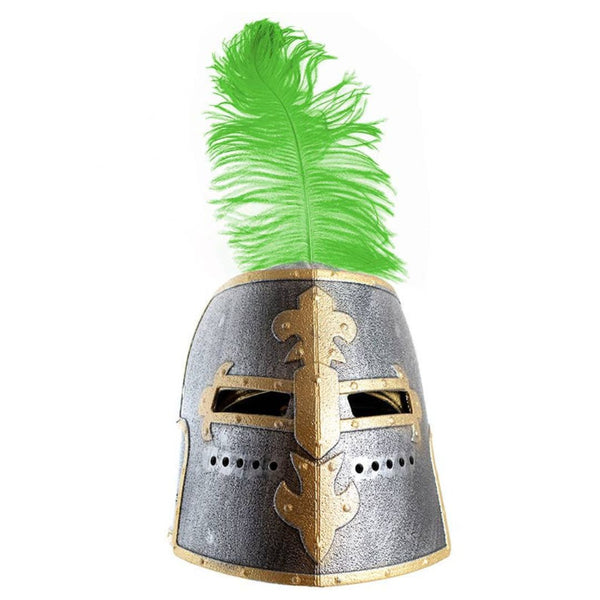 Helm met los vizier en veer | Kalid Medieval