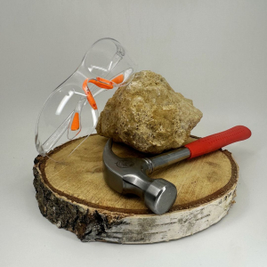 Bergkristal Geode om zelf te kraken -  Pakket