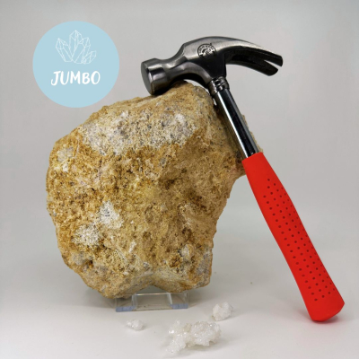 Bergkristal Geode om zelf te kraken. - Jumbo | 14+ cm